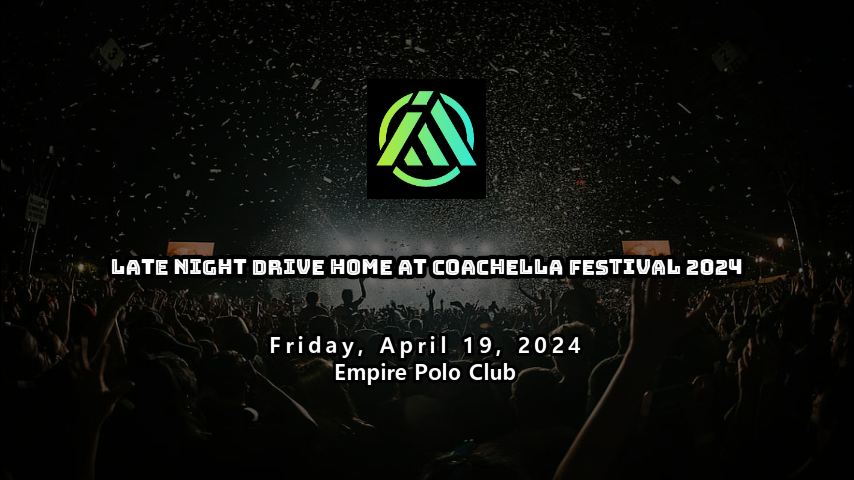 Coachella Festival 2024. Artist: late night drive home, Tour: chronically online , Venue: Empire Polo Club, Indio, CA, USA. Date : Friday, April 19, 2024