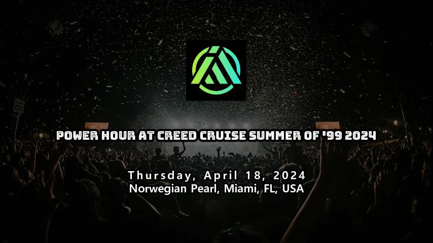 Creed Cruise Summer of '99 2024. Artist: Power Hour, Venue: Norwegian Pearl, Miami, FL, USA. Date : Thursday, April 18, 2024